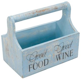 Cutie decorativă pentru flori - 30 x 17 x 25 cm, albastră