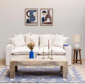Canapea premium, 3 locuri, stofa, perne decorative, Candela