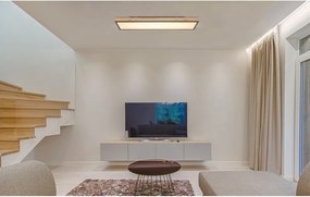 Plafoniera LED CCT cu aspect lemn design dreptunghiular DORO