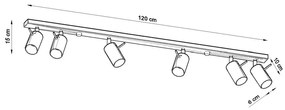 Lustră Nice Lamps Etna 6L, negru