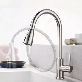 Baterie Bucătărie cu Duș Extractibil Model CF018 – Funcționalitate și Design Modern pentru Bucătăria Ta
