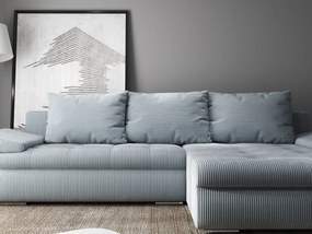 Colțar extensibil dumonde cu ladă de depozitare si sezut confortabil din spuma high-density, Leonardo Zoom Grey 260x185 cm II