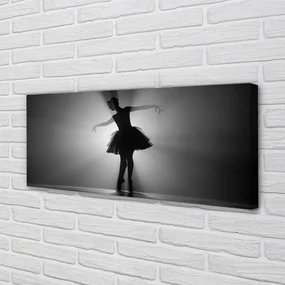 Tablouri canvas Balerina fundal gri
