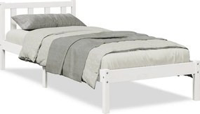vidaXL Cadru pat foarte lung fără saltea alb 90x210 cm lemn masiv pin
