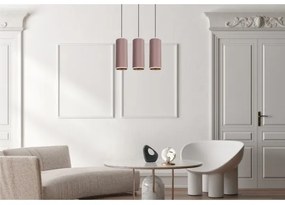 Lustr AVALO 3xE27/60W/230V cablu roz roz-miediu