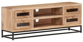 Comoda TV, 110x30x40 cm, lemn masiv de acacia