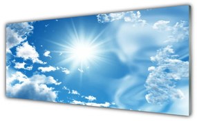 Tablouri acrilice Cerul Soare Peisaj Alb Albastru