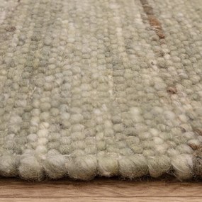 Covor kaki reversibil, țesut manual din amestesc de lână 120x170 cm Birkdale Pistachio – Asiatic Carpets