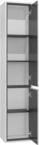 Dulap lemn masiv baie Irvella de perete, 172 × 72 × 30 cm - Crem