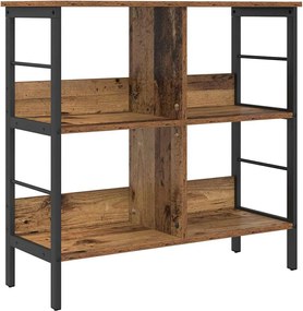 vidaXL Raft pentru cărți Lemn Vechi 82 x 32 x 79 cm Lemn compozit