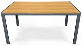 Autronic Masă de grădină, metal, polywood, maro, AZT-S1215 OAK