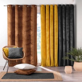 Draperie maro din catifea 140x240 cm Analia – douceur d'intérieur