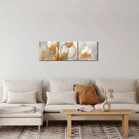 Tablou - Pictura de lalele (cu ceas) (90x30 cm)