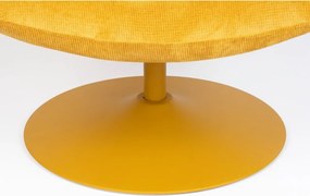 Fotoliu galben ocru cu tapițerie din catifea Bubba – Zuiver