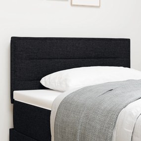 vidaXL Tăblie LED Linii Design Neagră 80 cm Țesătură