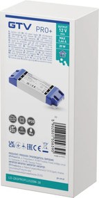 Transformator Pro+ GTV pentru bandă LED, 20W, 12V, IP20 20 W, 12 V, Plastic