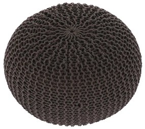 Pouf tricotat bumbac Culoare Maro, TAMAN TYP 2