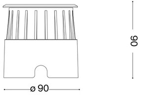 Corp de iluminat LED pentru căi de acces Ideal Lux FLOOR LED/3W/230V d. 9 cm CRI 90 IP67 crom