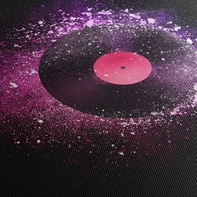Tablou - Disc de vinil roz-violet (90x60 cm)