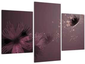 Tablou - Floare și fluture (90x60 cm)