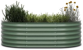 High Grow Extended, ghiveci înalt, 150 x 43 x 60 cm, din tablă ondulată, ușor de asamblat, rezistent la rugină și îngheț