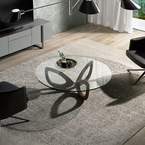 Masuta de cafea eleganta design LUX Walnut, 120cm CT16211