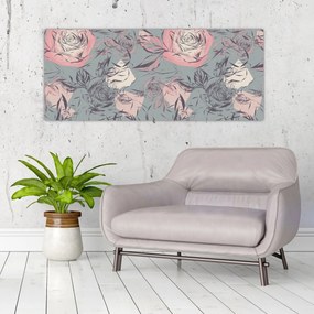 Tablou - Trandafir (120x50 cm)