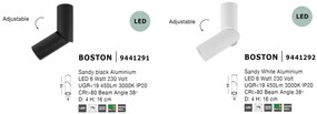 Spot LED aplicat ajustabil design modern BOSTON negru