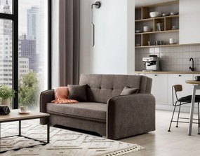 Canapea extensibila 2 locuri LAINE, maro