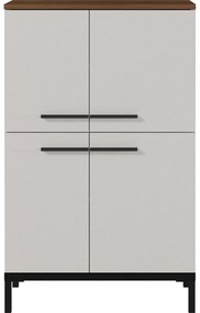 Dulap de baie înalt gri-bej cu aspect de nuc 60x97 cm Yonkers - Germania