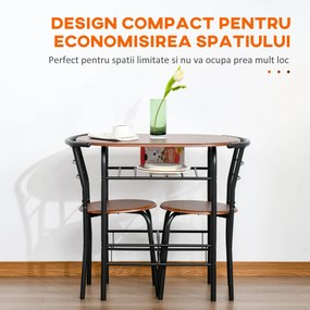 Set de masa cu scaune HOMCOM, mobilier pentru bucatarie | Aosom RO