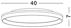 Plafoniera LED design decorativ VOMOS alb/lemn D-40cm