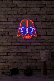 Decoratiune luminoasa LED de perete Darth Vader Rosu 38x36x2 cm