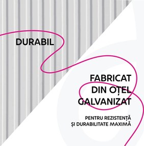 Strat înălţat cu seră, alb, policarbonat, OKIT