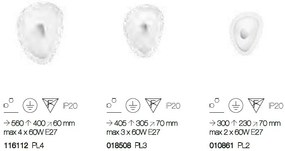 Aplica de perete sau tavan GEKO PL4 116112
