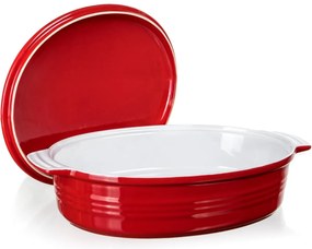 Foma ovală cu capac Banquet Culinaria Red 3,6 l, 3,6 l