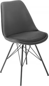 Set 4 scaune moderne Scandinavia catifea gri