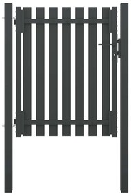 vidaXL Poartă de gard grădină, antracit, 1 x 1,5 m, oțel