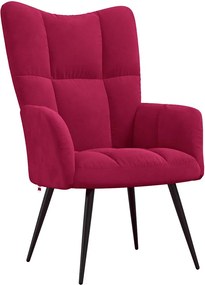 vidaXL Scaun de relaxare, roșu vin, catifea