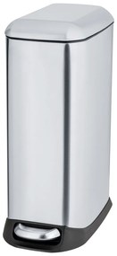 Coș de gunoi argintiu cu pedală din oțel inoxidabil 12 l Design – Wenko