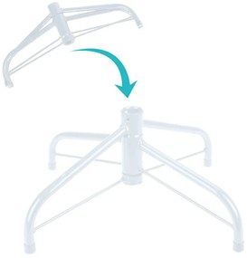 Brad artificial albastru, 120cm 230ramuri