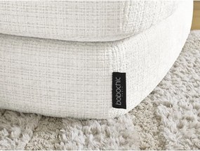 Colțar alb cu tapițerie din chenille (cu colț pe partea dreaptă/cu șezlong) Leonore – Bobochic Paris