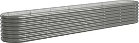 vidaXL Strat înălțat grădină gri 260x40x36cm oțel galvanizat