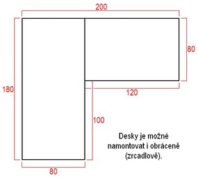 Masa inaltime reglabila OfficeTech Angle, 180 x 200 cm, bază albă, stejar