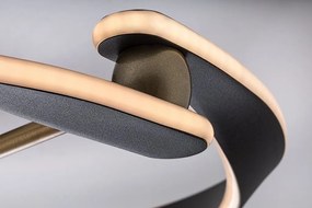 Plafoniera LED din metal negru auriu Adalind