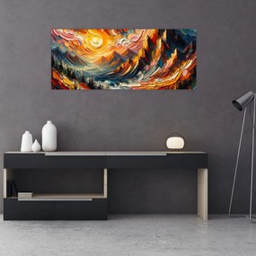 Tablou - Munte acoperit de soare (120x50 cm)