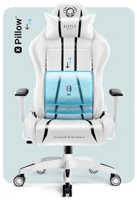 Scaun De Gaming Diablo X-One 2.0 Normal Size: Alb-Negru Diablochairs