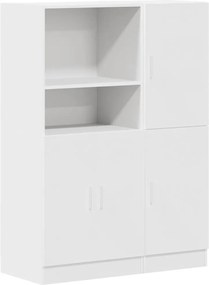 vidaXL Set dulap de bucătărie din 2 piese Lemn prelucrat alb