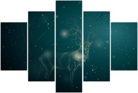 Tablou - Cerb magic noaptea (150x105 cm)