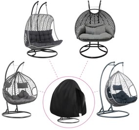 Husa Protectie Scaun Dublu KRYTO TYP 2 Negru